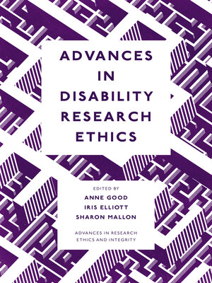 cover image of Advances in Disability Research Ethics